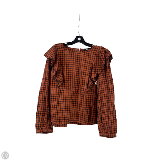 Top Long Sleeve By Madewell In Orange, Size: Xl