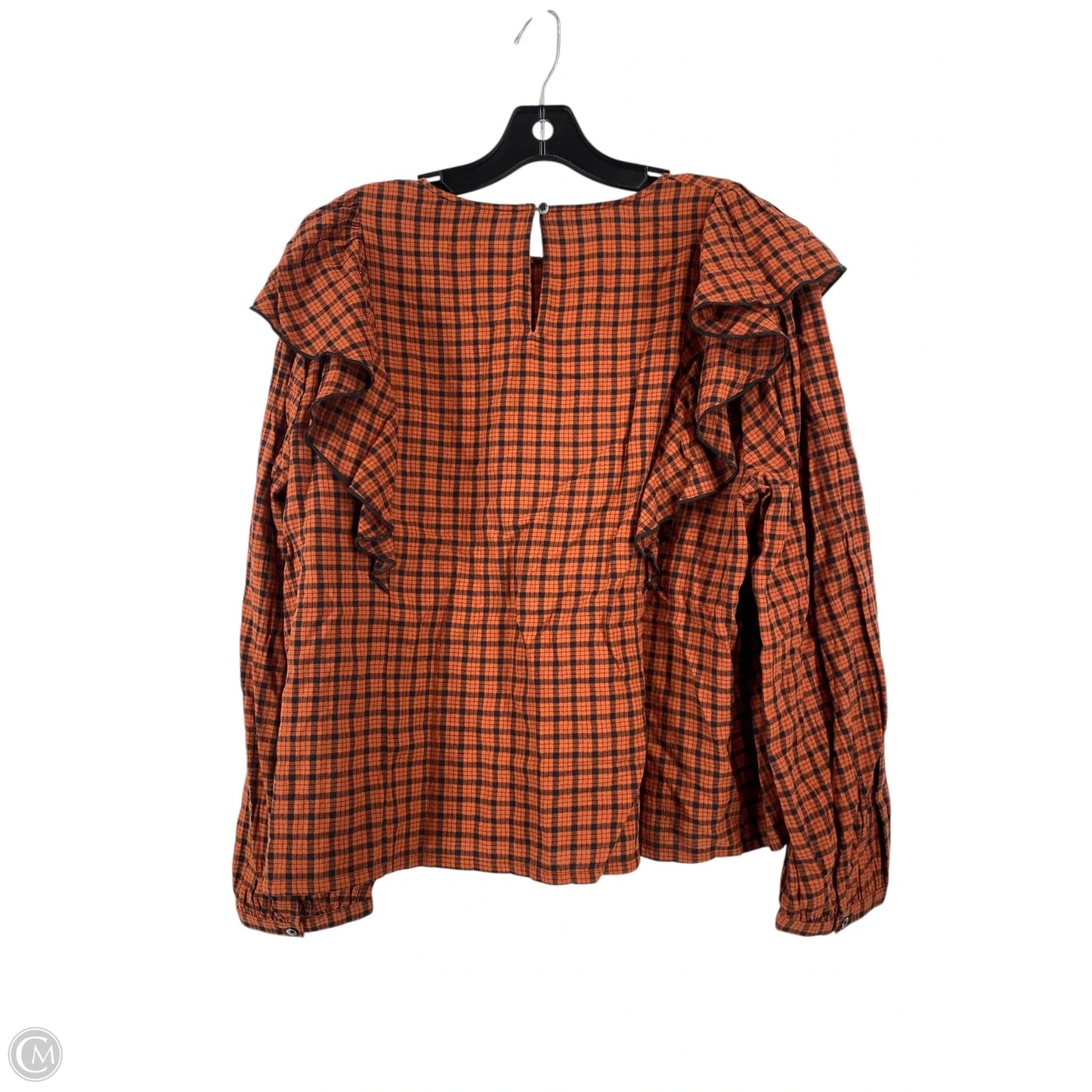 Top Long Sleeve By Madewell In Orange, Size: Xl