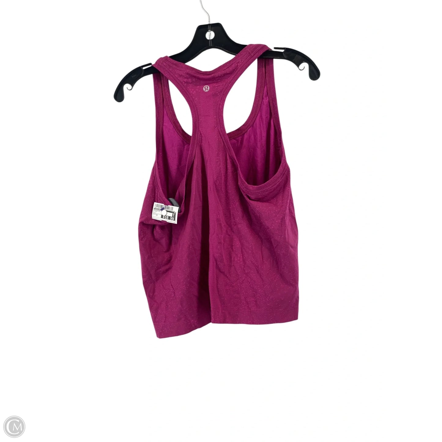 Athletic Top Short Sleeve By Lululemon In Pink, Size: 10
