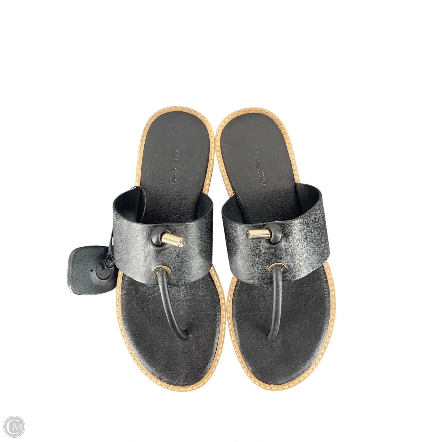 Sandals Flip Flops By Vince In Black, Size: 6.5