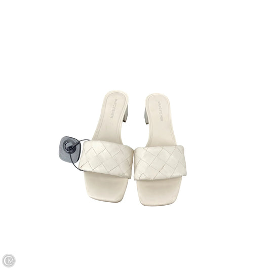 Sandals Heels Block By Marc Fisher In White, Size: 6.5