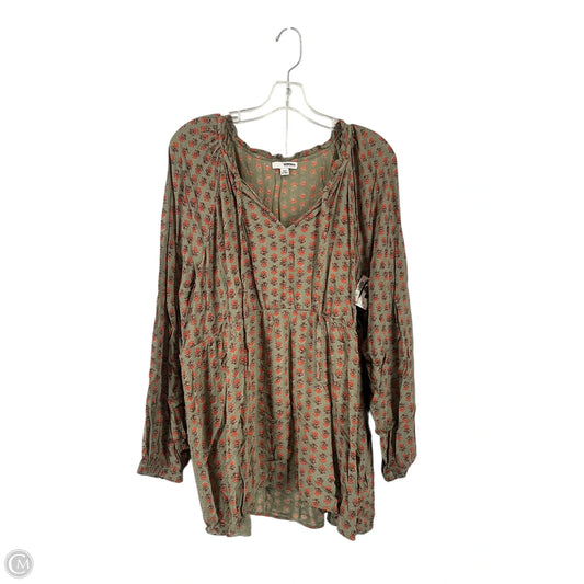 Top Long Sleeve By Sonoma In Green, Size: Xl