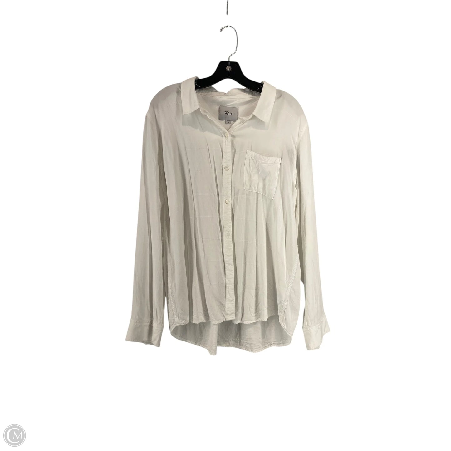 Top Long Sleeve By Rails In White, Size: Xl
