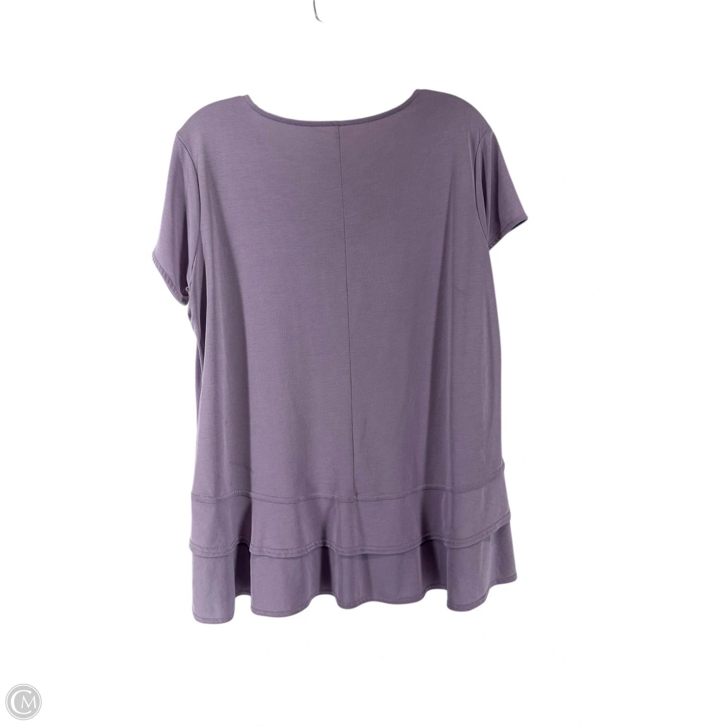 Top Short Sleeve By Green Tea In Purple, Size: L