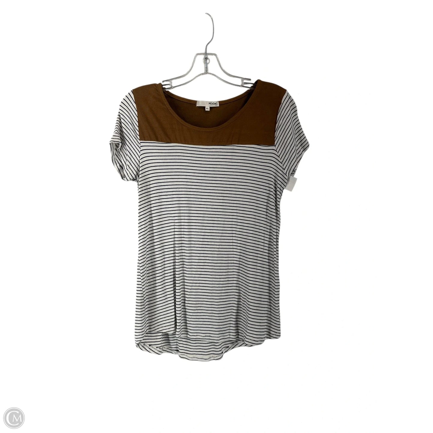 Top Short Sleeve By Cmc In Striped Pattern, Size: 1x