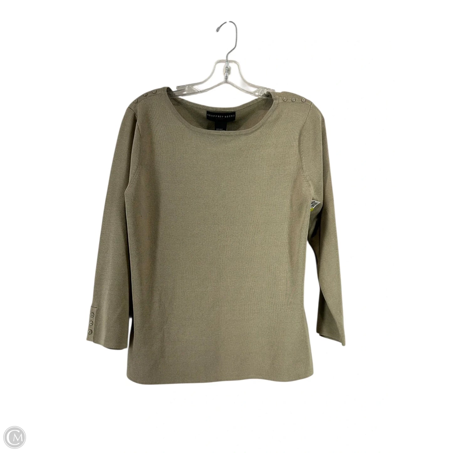 Top Long Sleeve By Geoffery Beene In Green, Size: L