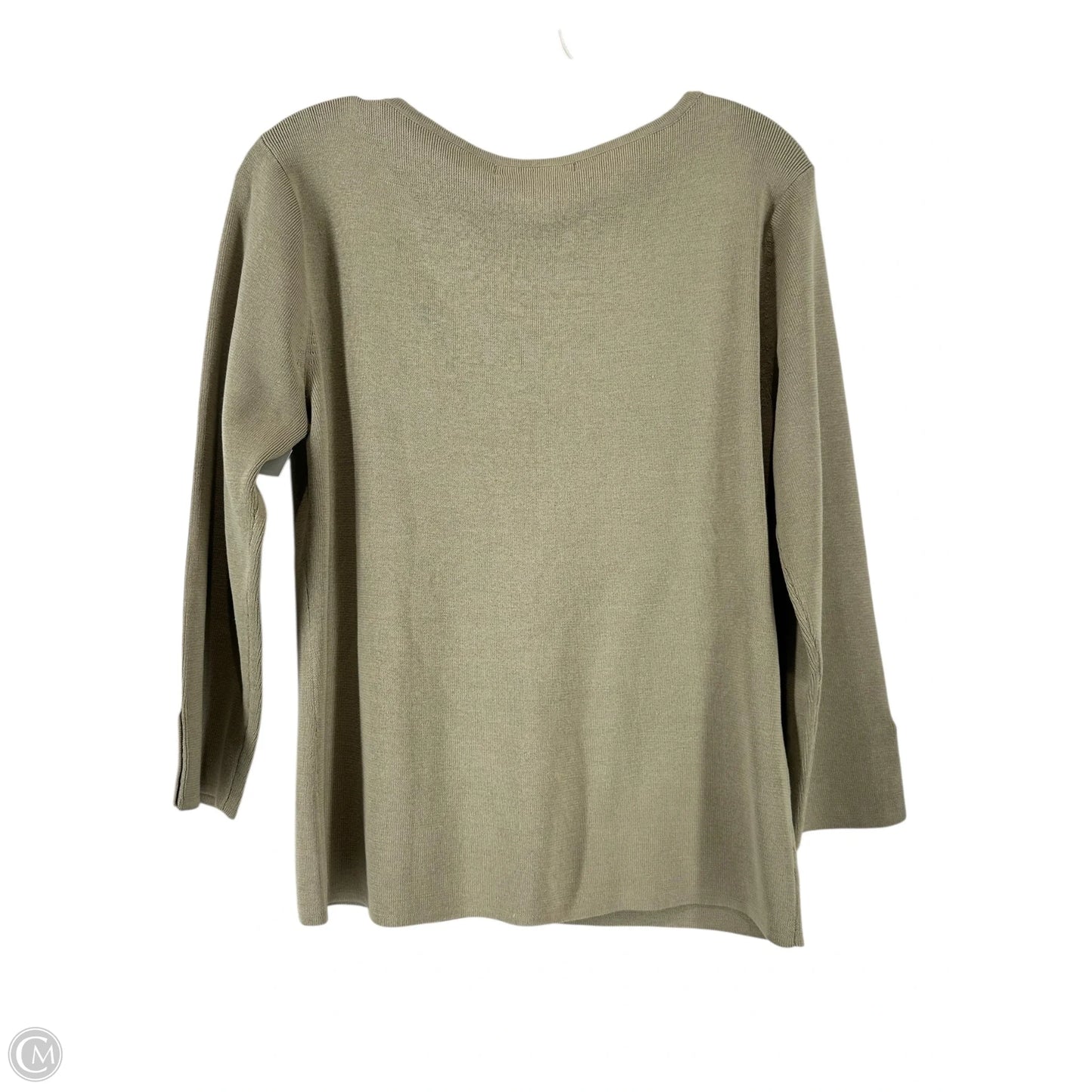 Top Long Sleeve By Geoffery Beene In Green, Size: L