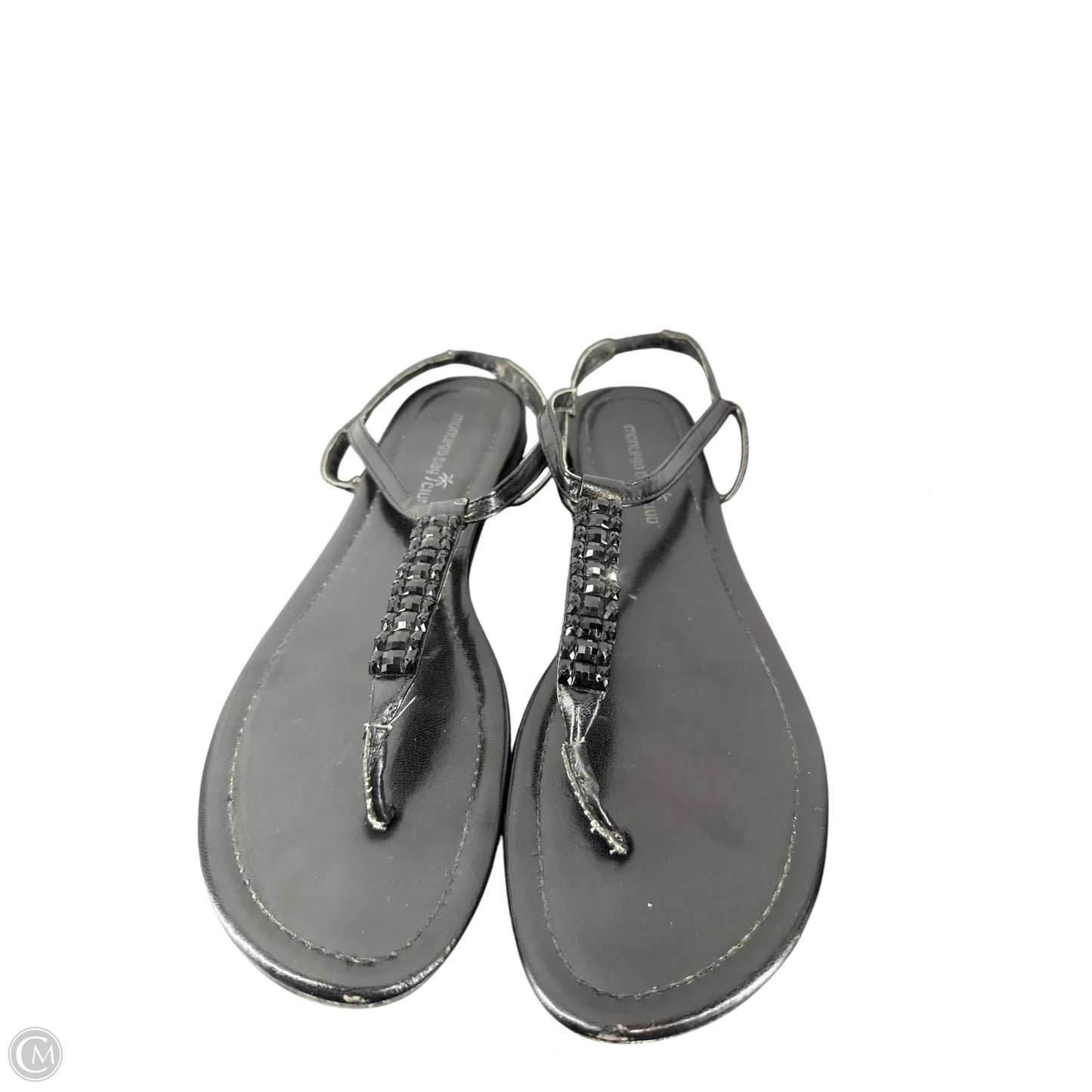 Sandals Flip Flops By Montego Bay In Black, Size: 9