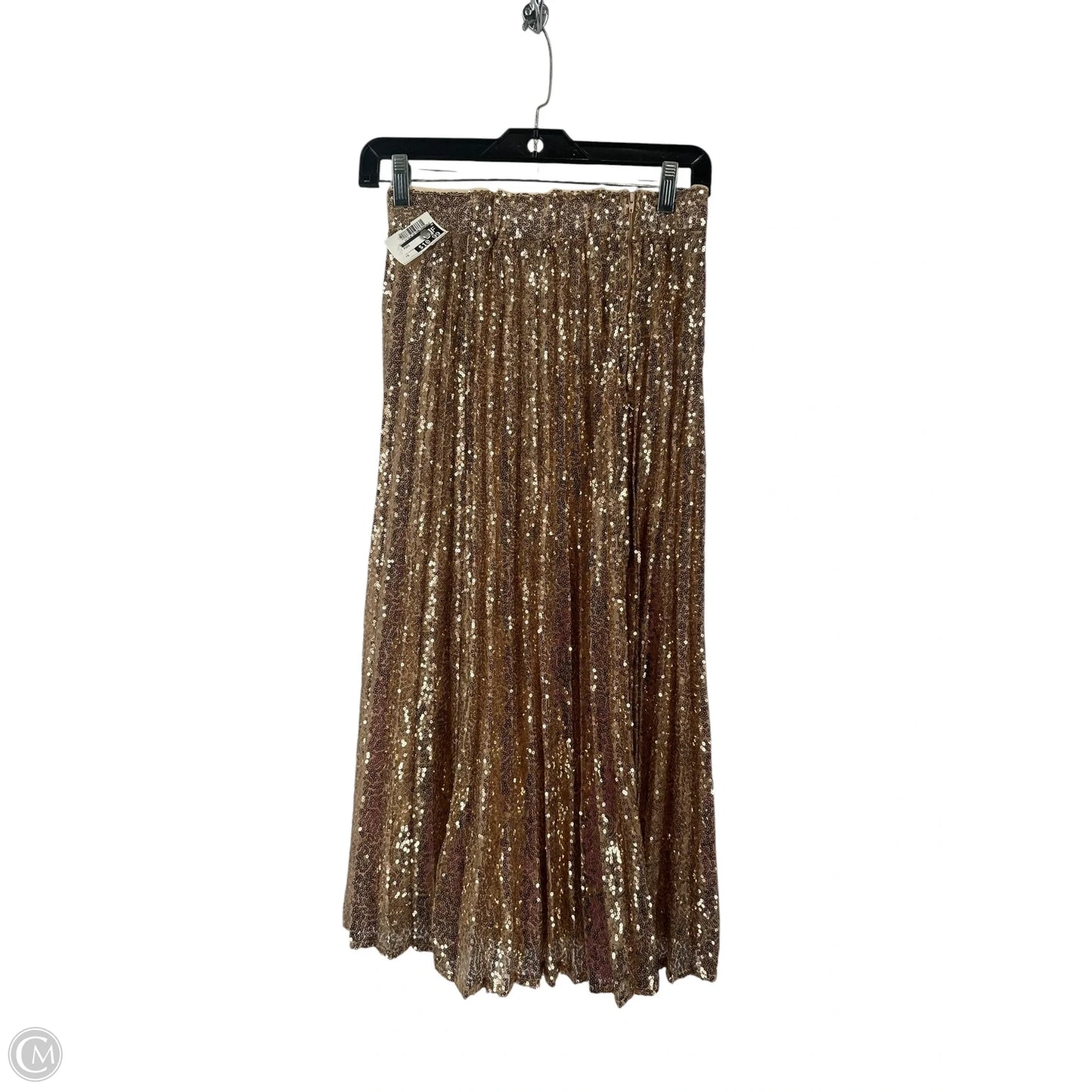 Skirt Midi By Lulus In Gold, Size: Xs