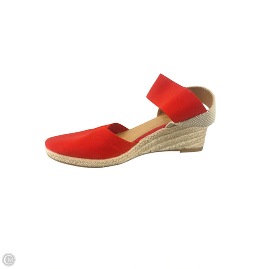 Shoes Heels Wedge By Comfort Colors In Red, Size: 9