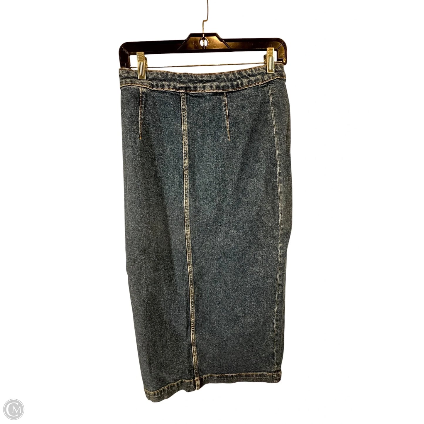 Skirt Midi By Free People In Blue Denim, Size: 4