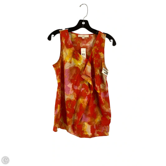 Top Sleeveless By Loft In Red, Size: S