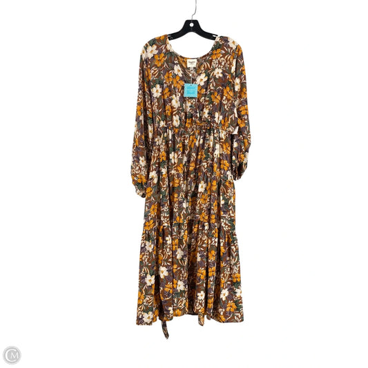 Dress Casual Maxi By Cmc In Floral Print, Size: Xl