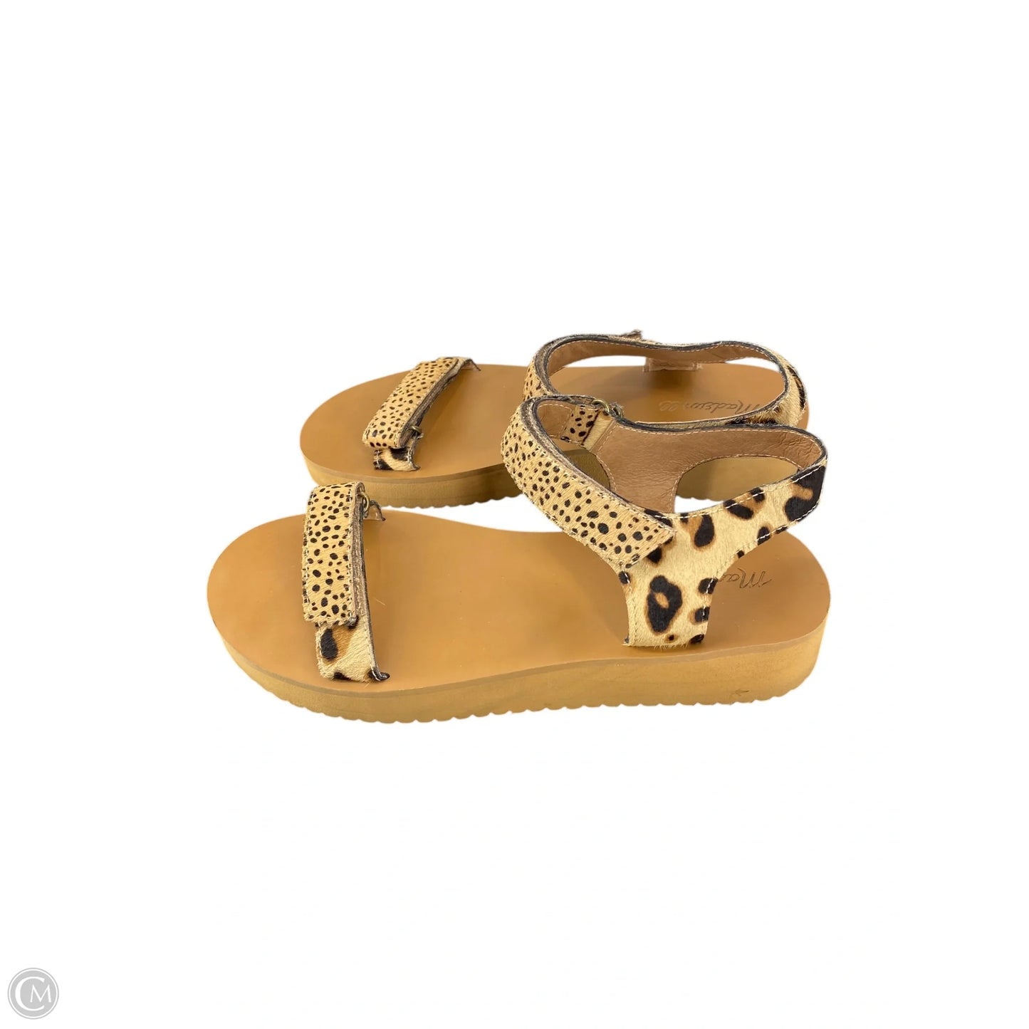 Sandals Flats By Madewell In Animal Print, Size: 9.5