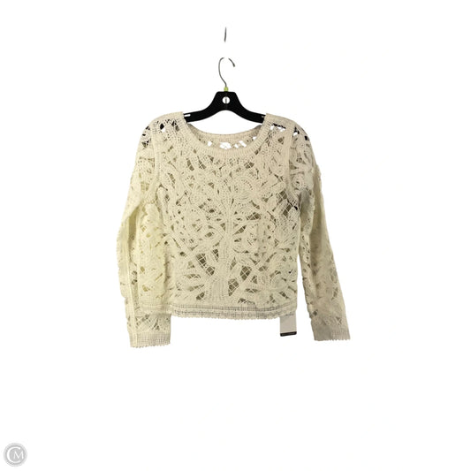 Top Long Sleeve By Cmc In Cream, Size: M
