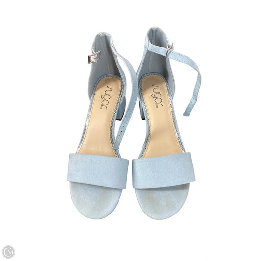 Shoes Heels Block By Sugar In Blue, Size: 7