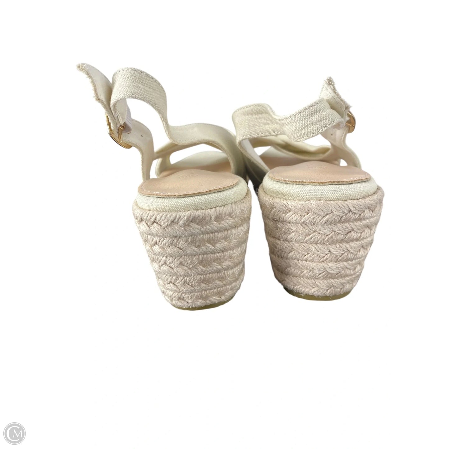 Shoes Heels Wedge By Cmc In White, Size: 9.5