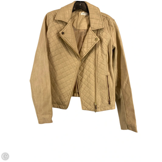 Jacket Moto By Calvin Klein In Brown, Size: M