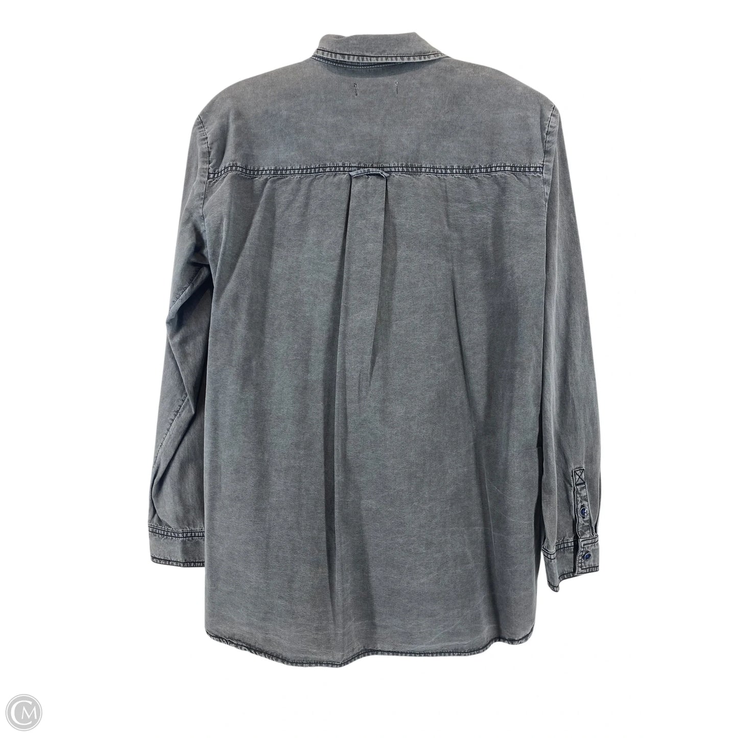 Top Long Sleeve By Anthropologie In Grey, Size: M
