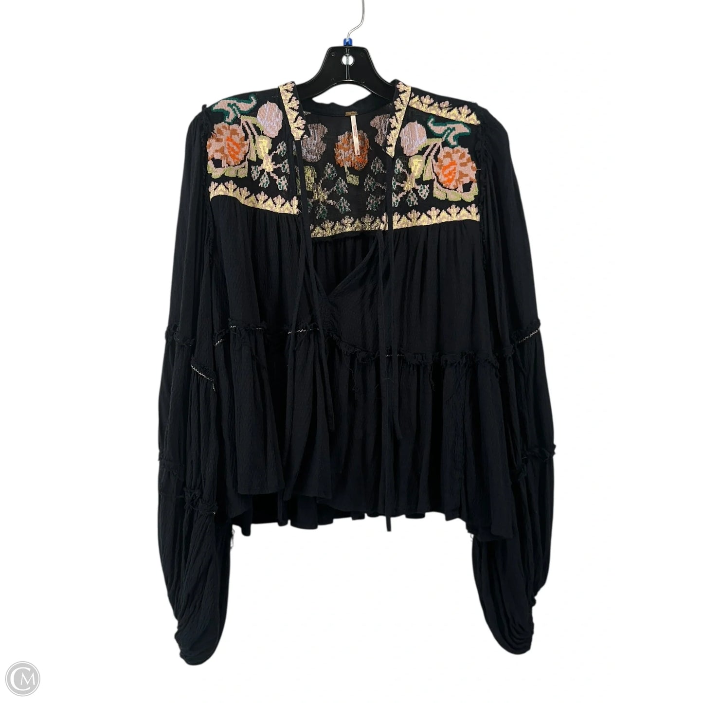 Top Long Sleeve By Free People In Black, Size: S