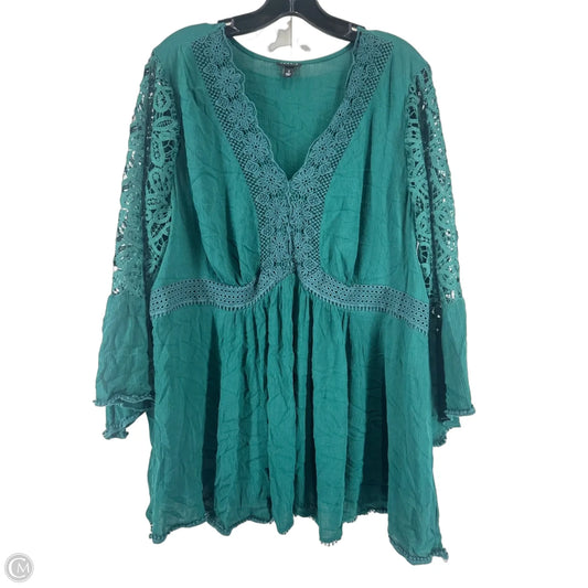 Top Long Sleeve By Torrid In Green, Size: 3x