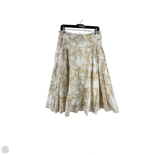Skirt Maxi By Jones New York In Tan & White, Size: 10