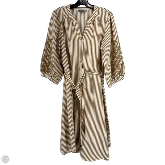 Dress Casual Midi By Figuero & Flower In Striped Pattern, Size: Xl