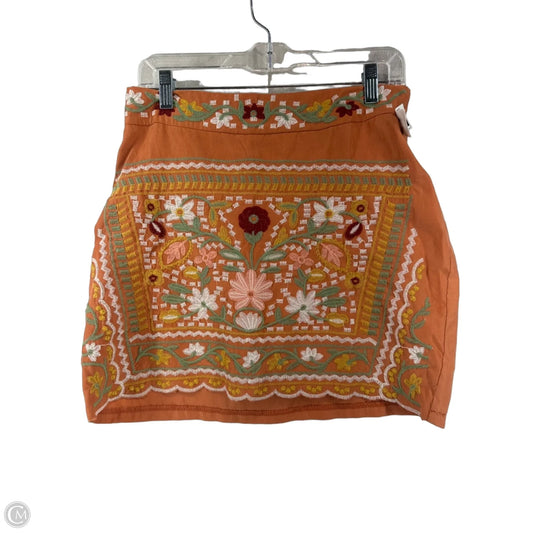 Skirt Mini & Short By Shein In Orange, Size: L