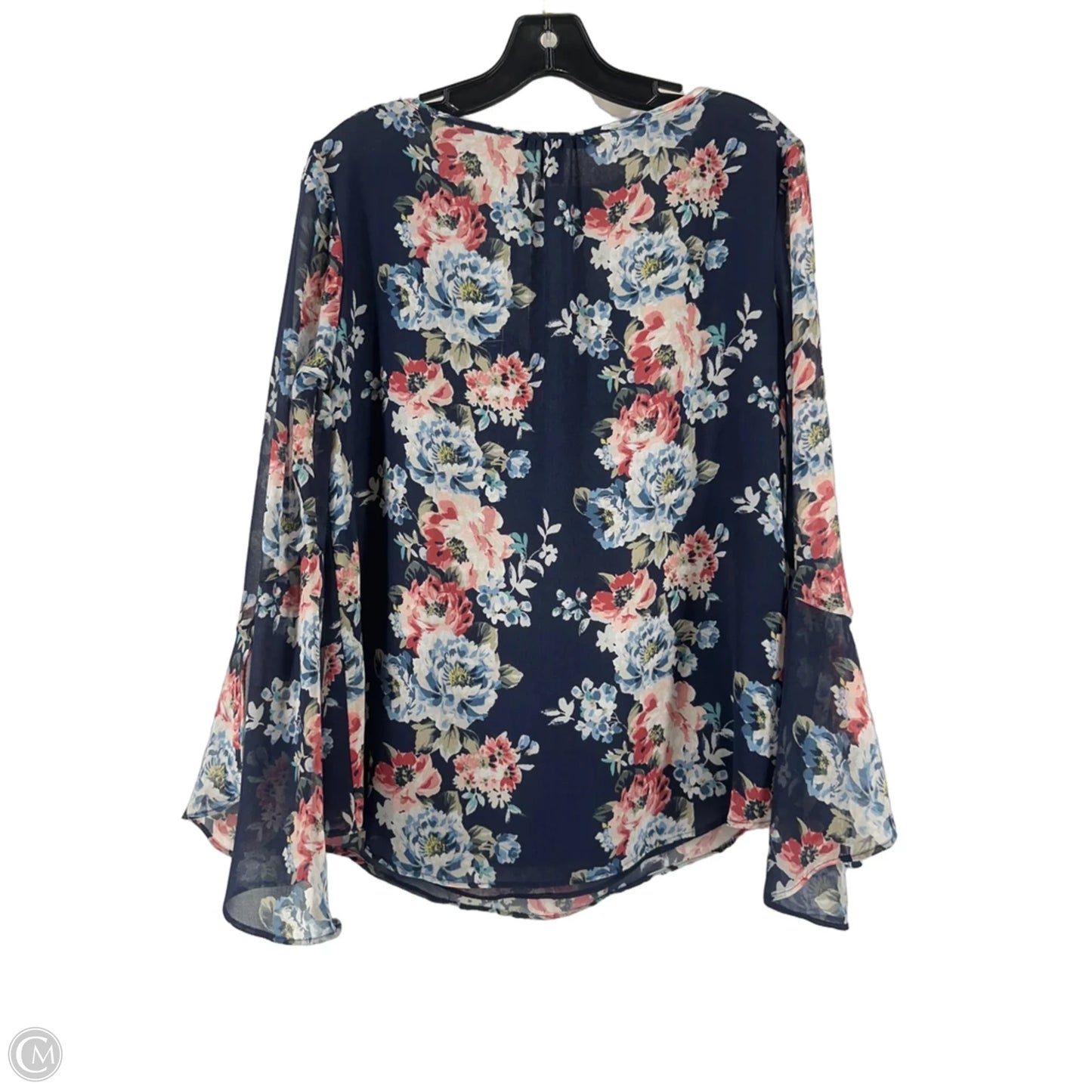 Top Long Sleeve By White House Black Market In Navy, Size: 8