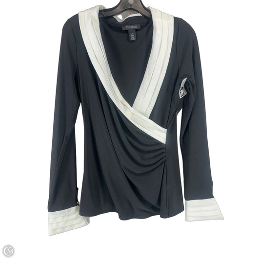 Top Long Sleeve By White House Black Market In Black, Size: M