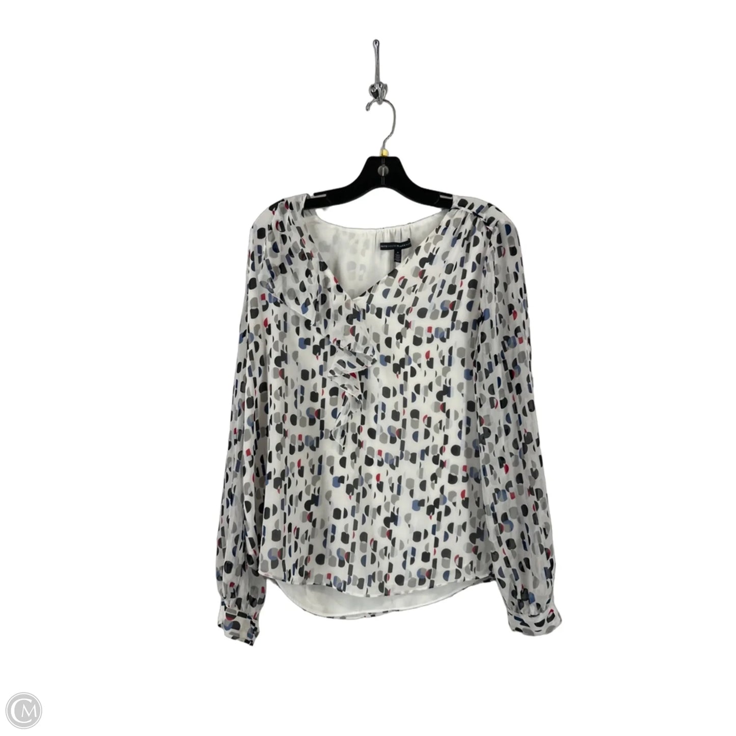 Top Long Sleeve By White House Black Market In White, Size: 8