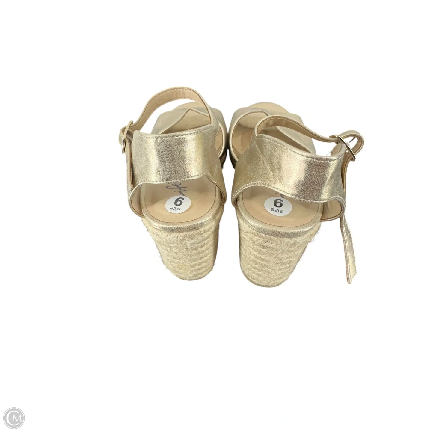 Sandals Heels Block By Life Stride In Gold, Size: 9