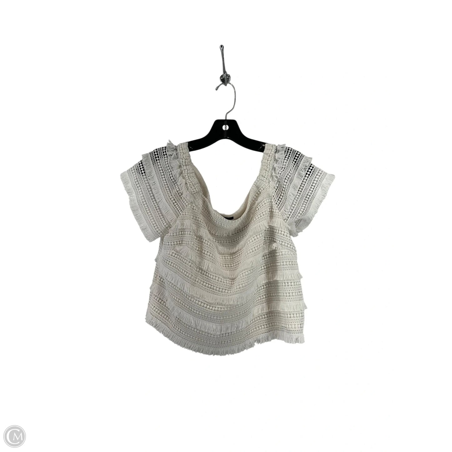 Top Short Sleeve By White House Black Market In White, Size: 6