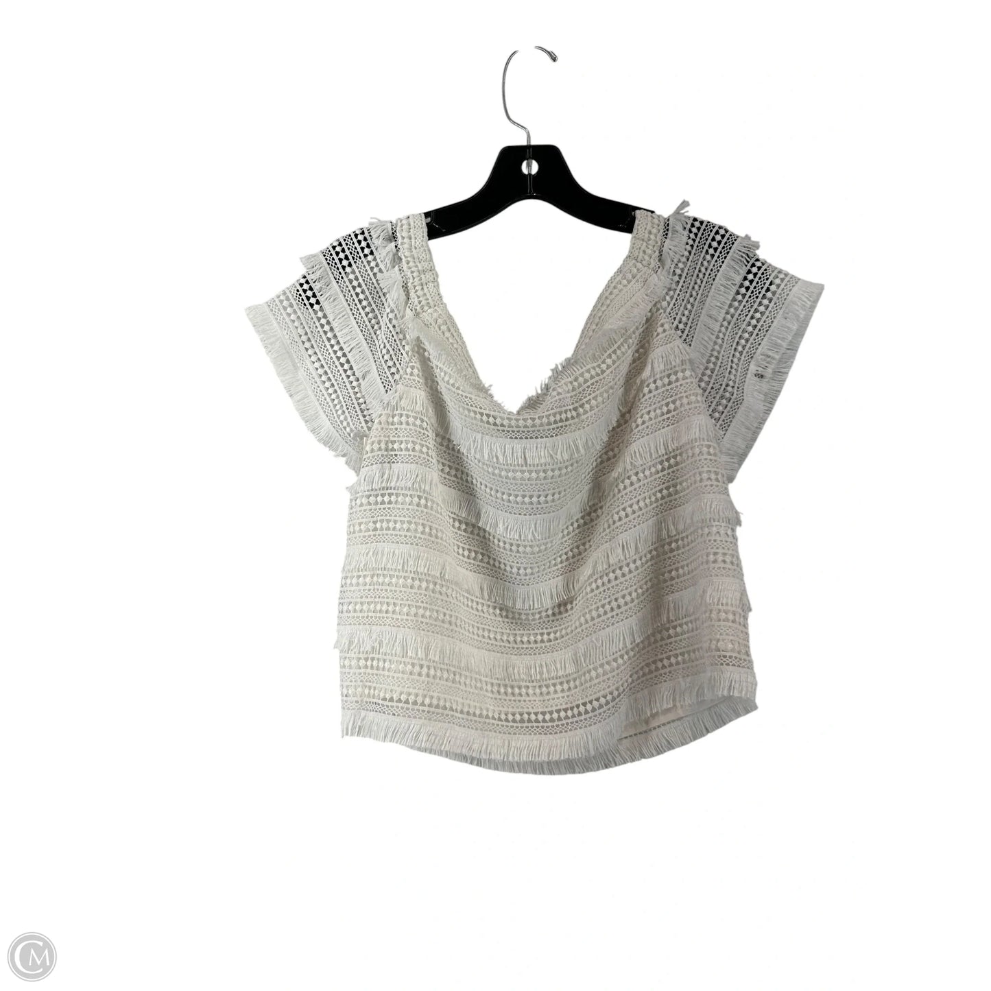 Top Short Sleeve By White House Black Market In White, Size: 6