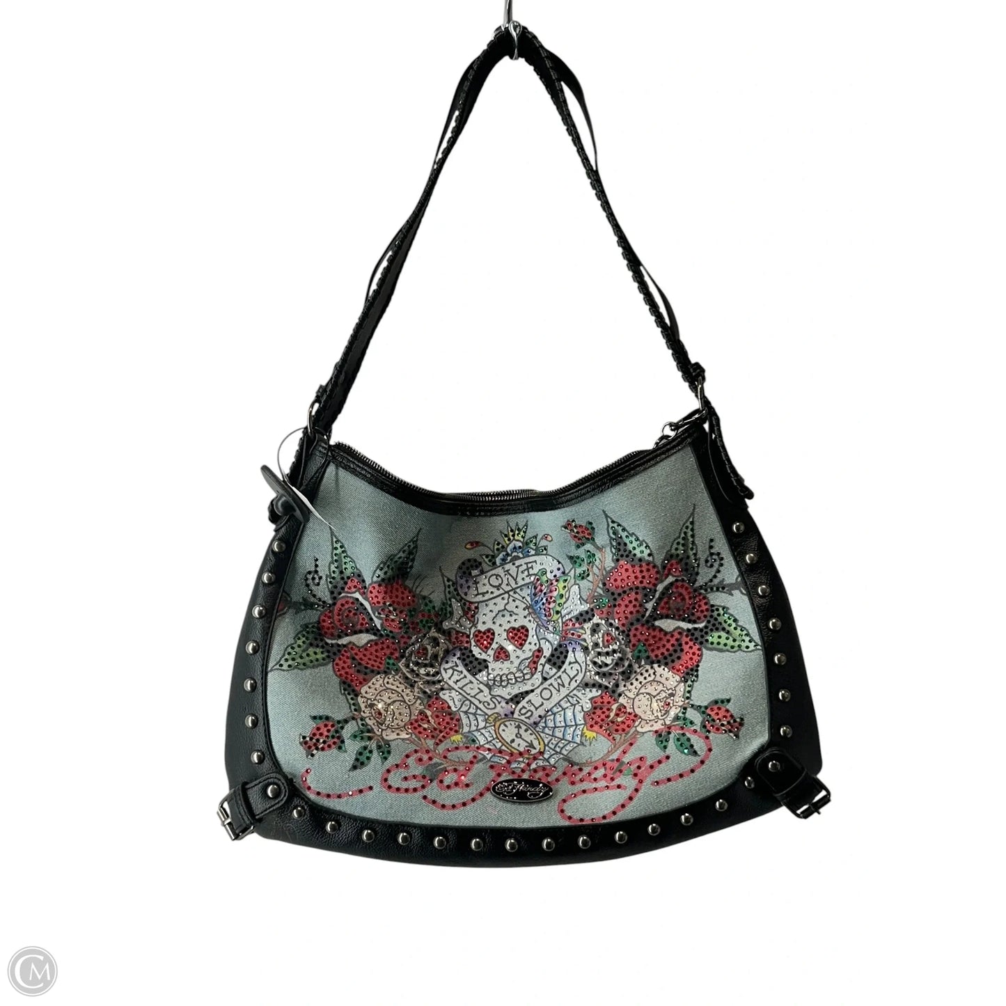 Handbag By Ed Hardy, Size: Large