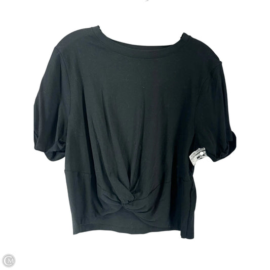 Athletic Top Short Sleeve By Fabletics In Black, Size: L