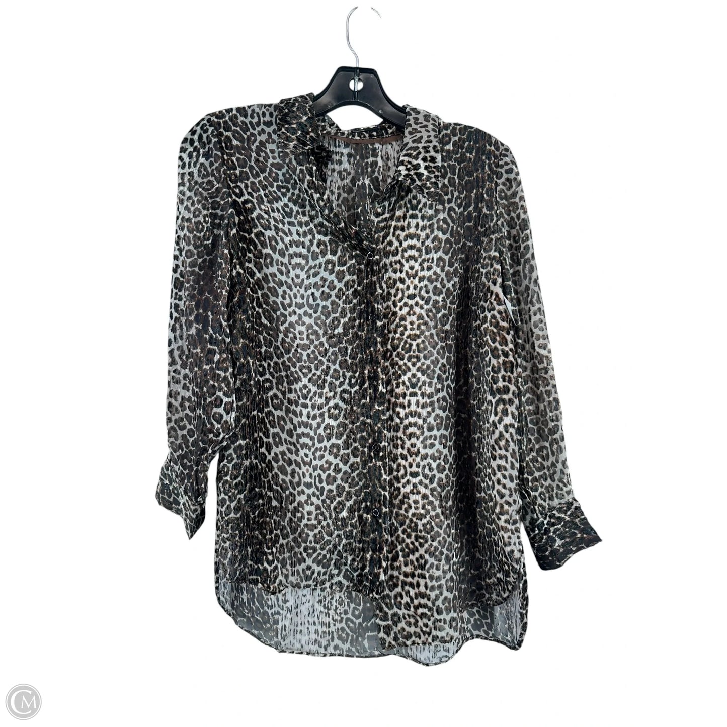Top Long Sleeve By Elie Tahari In Animal Print, Size: S
