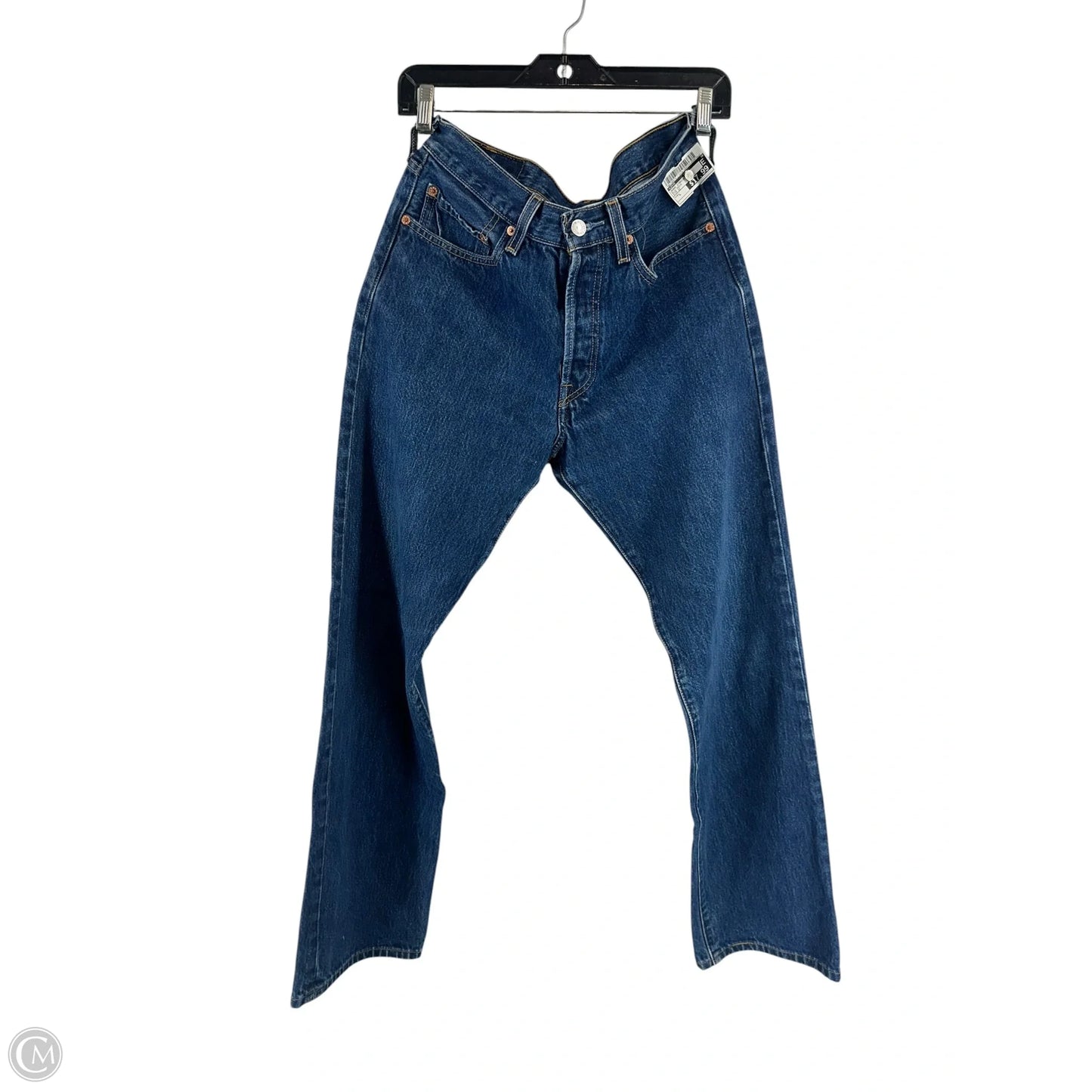 Jeans Straight By Levis In Blue Denim, Size: L