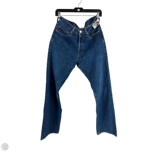 Jeans Straight By Levis In Blue Denim, Size: L