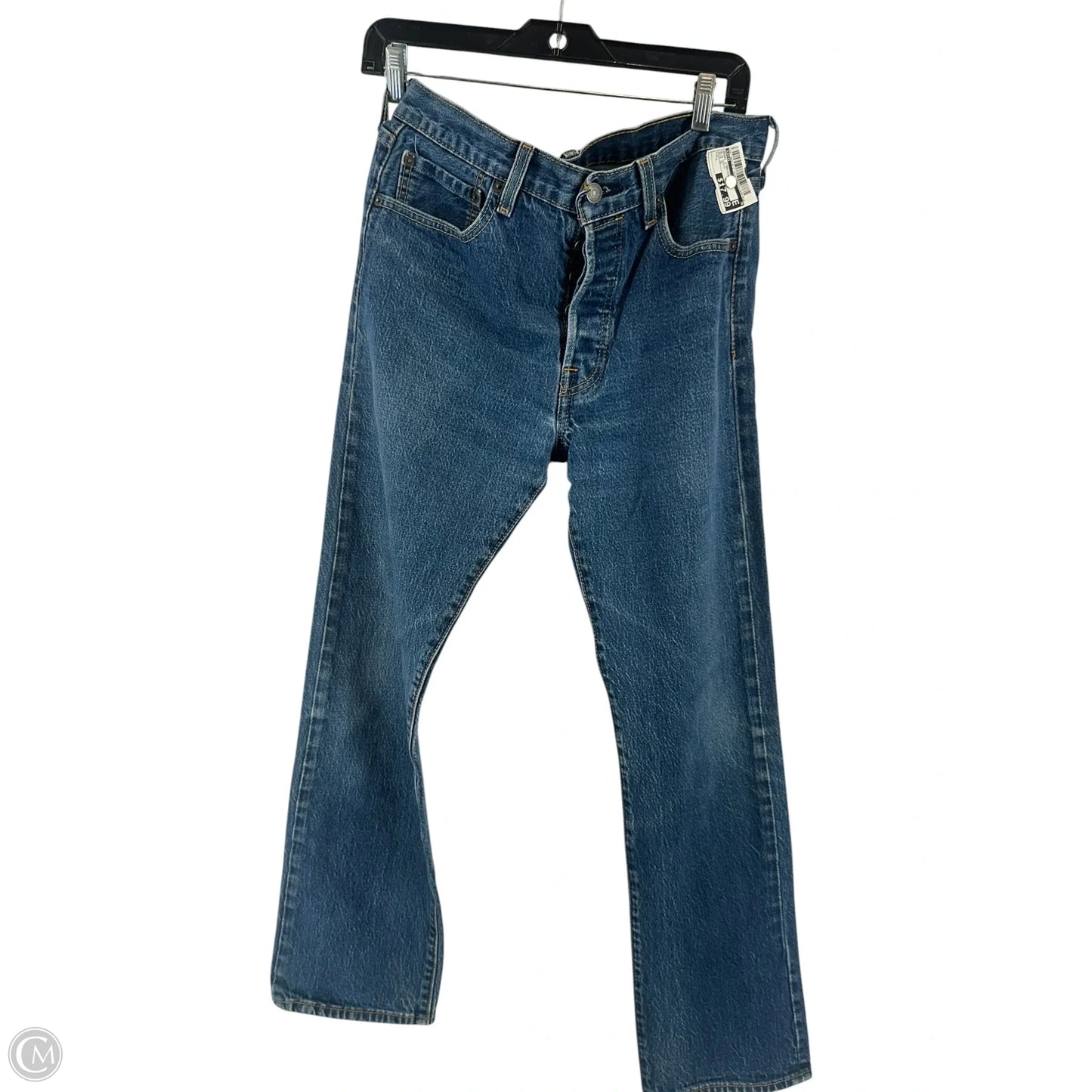Jeans Straight By Levis In Blue Denim, Size: L
