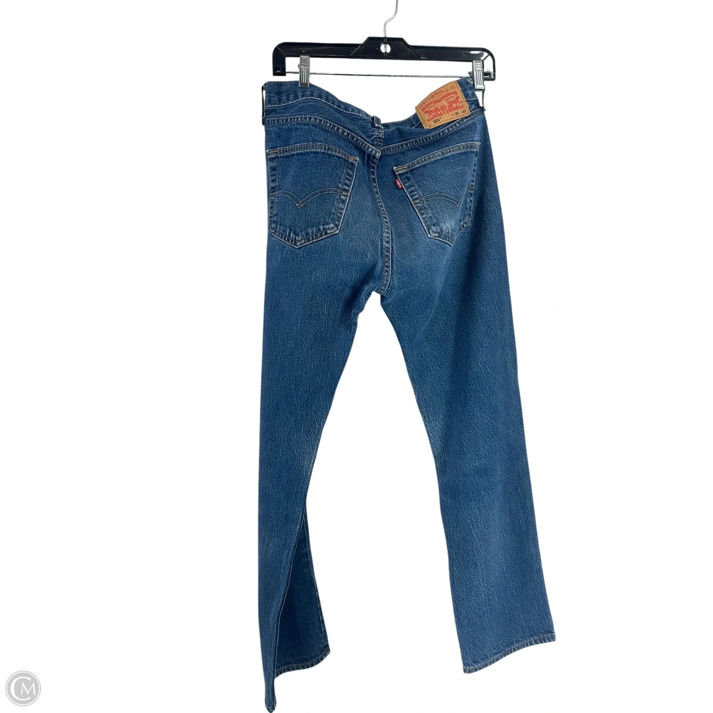 Jeans Straight By Levis In Blue Denim, Size: L