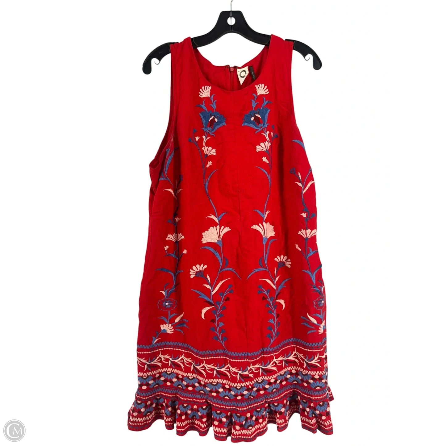 Dress Casual Midi By Anthropologie In Red, Size: Xl