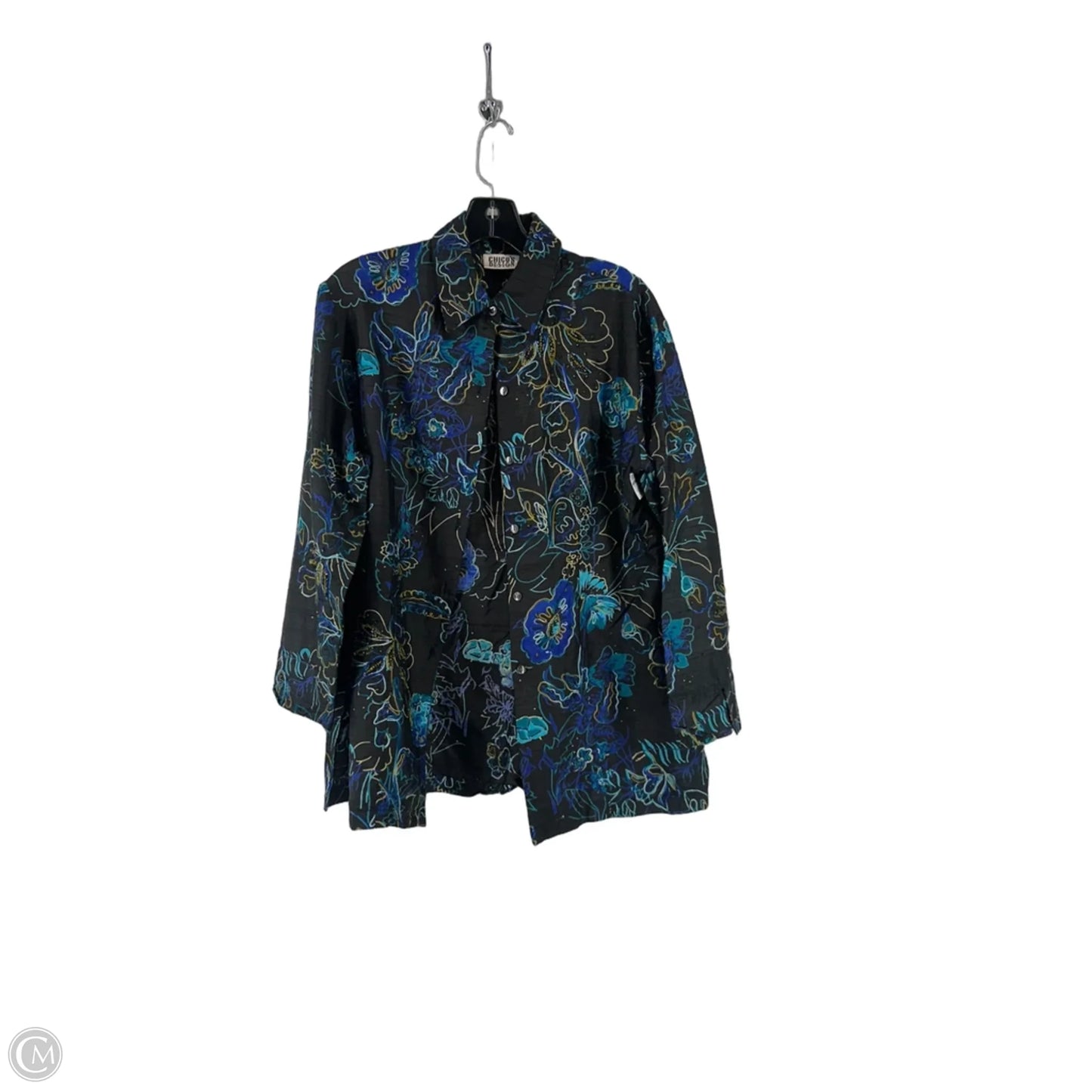 Top Long Sleeve By Chicos In Black, Size: 1x