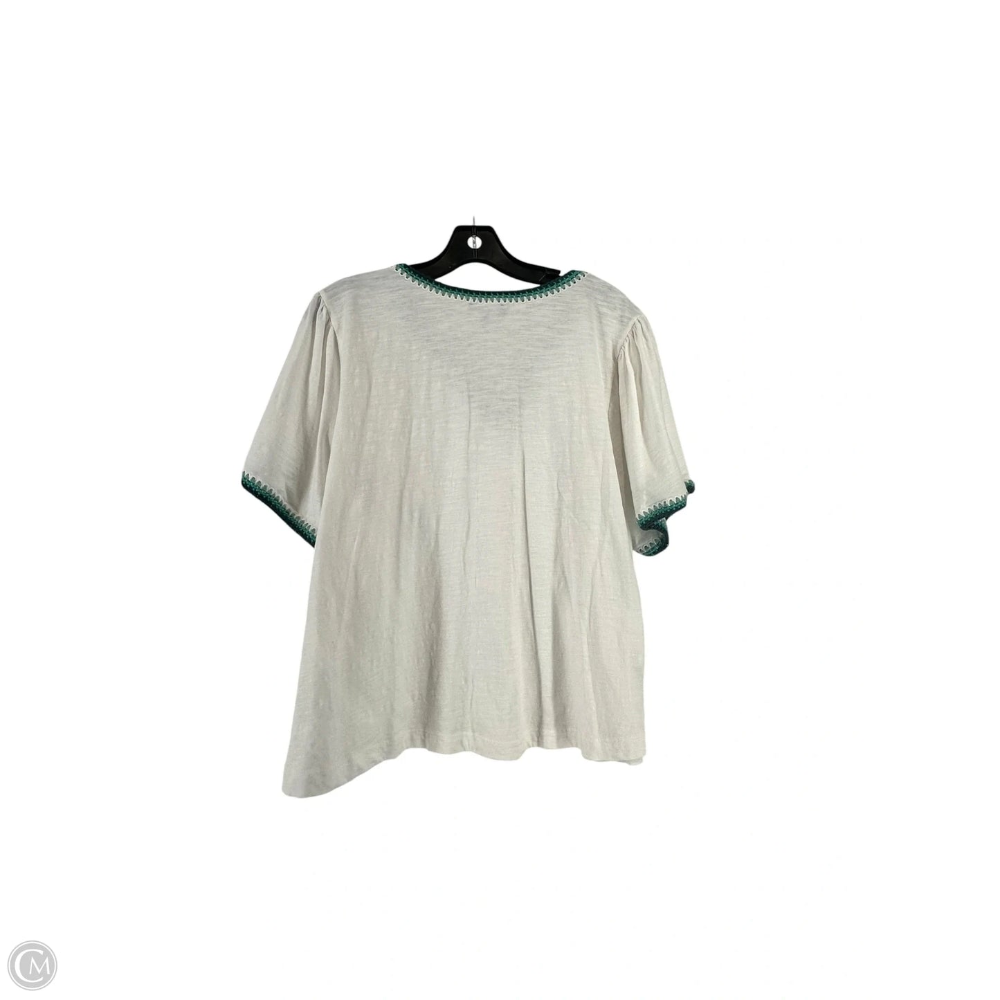 Top Short Sleeve By Democracy In White, Size: Xl