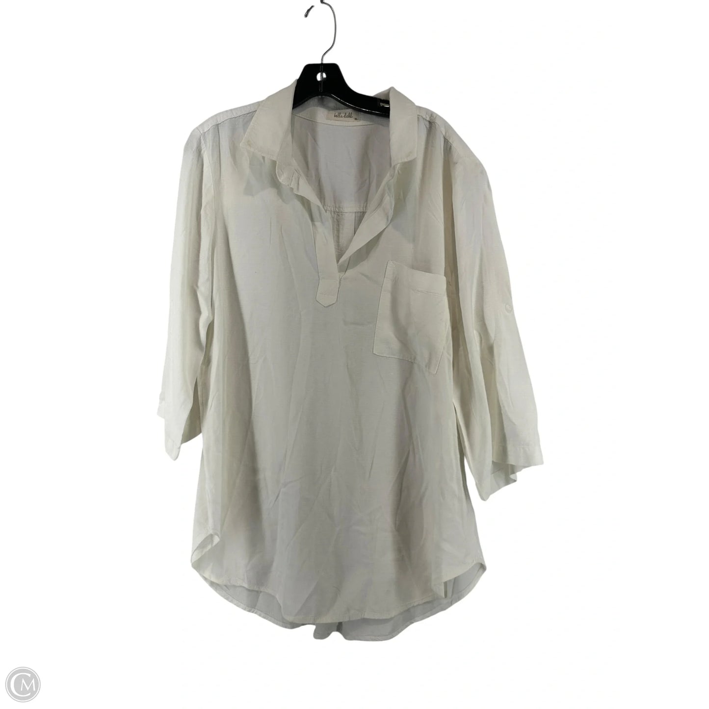 Top 3/4 Sleeve By Bella Dahl In White, Size: Xxsp