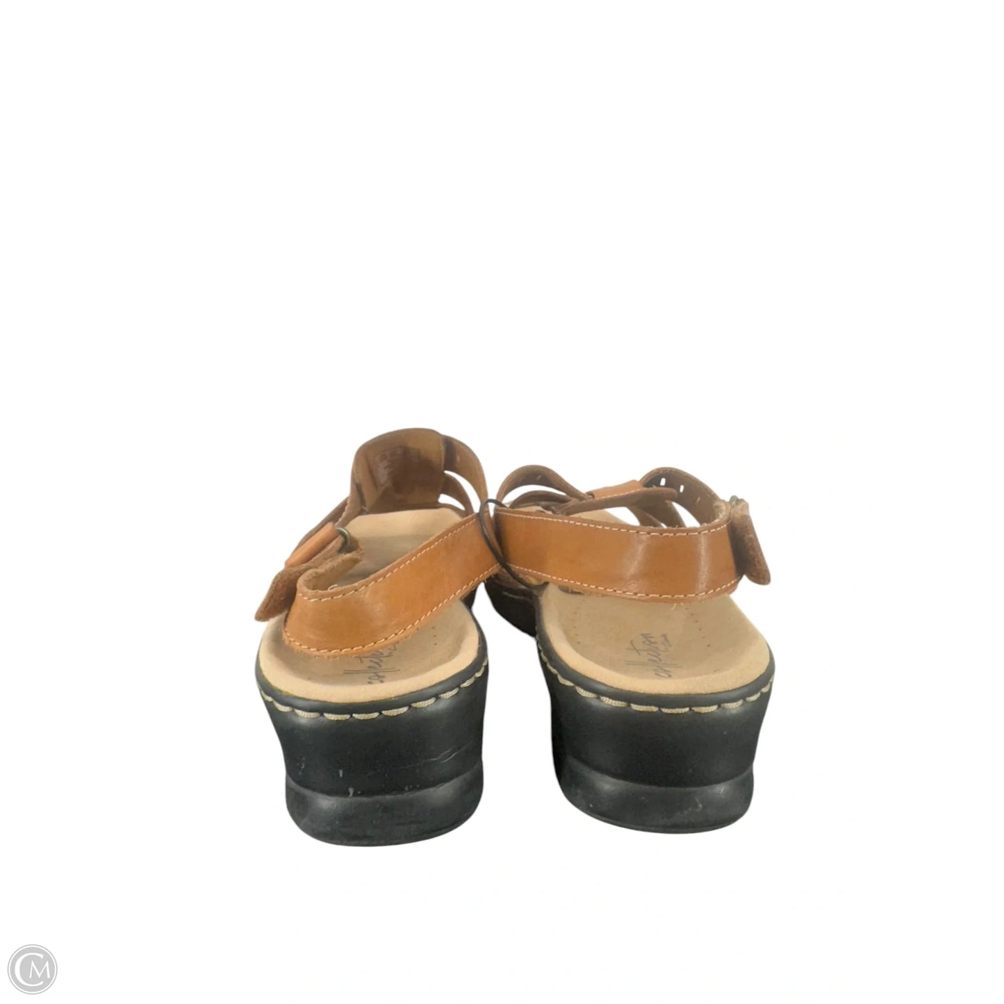 Shoes Flats By Clarks In Brown, Size: 9