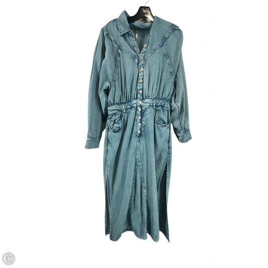 Jumpsuit By Free People In Blue Denim, Size: L