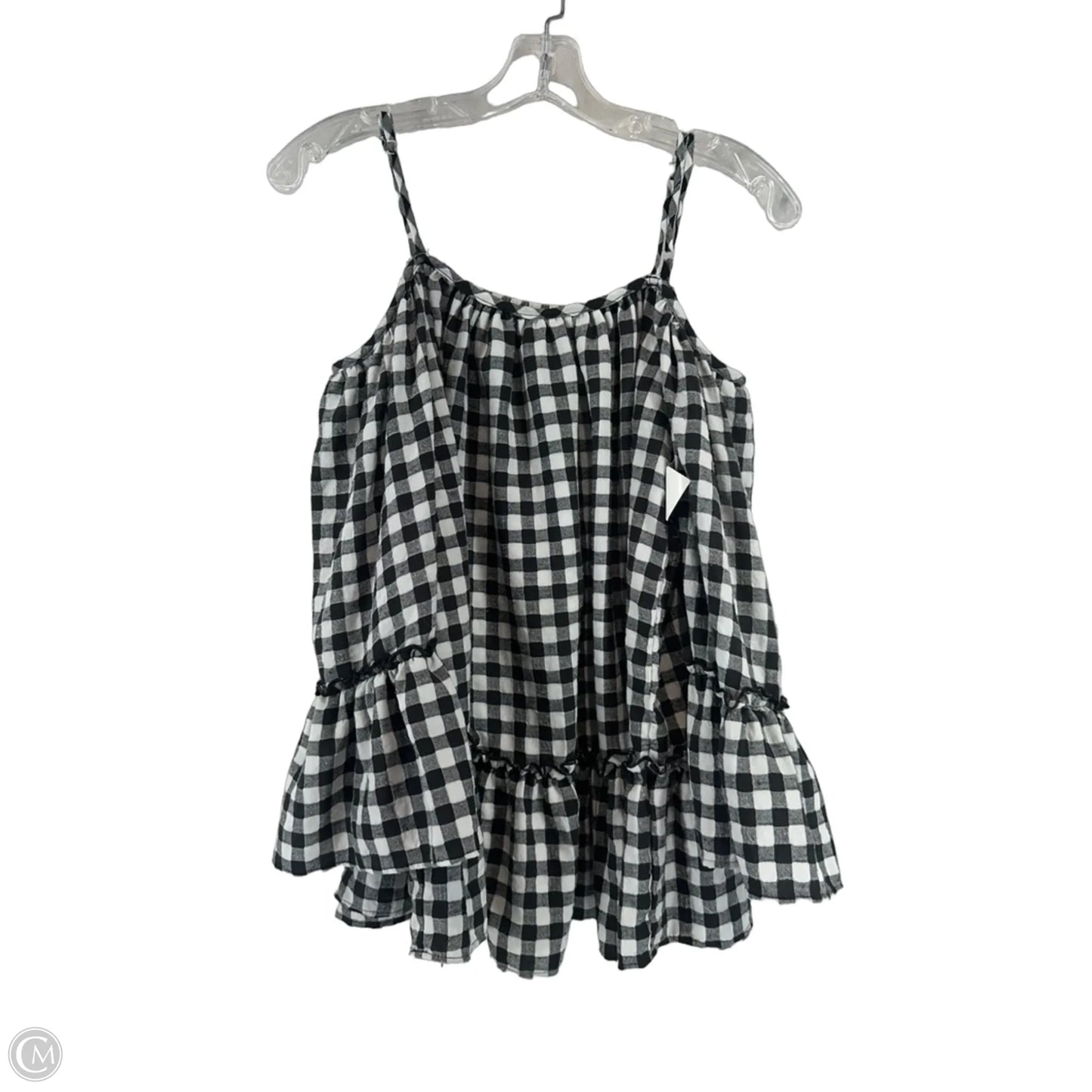 Top Short Sleeve By Clothes Mentor In Blue & White, Size: S