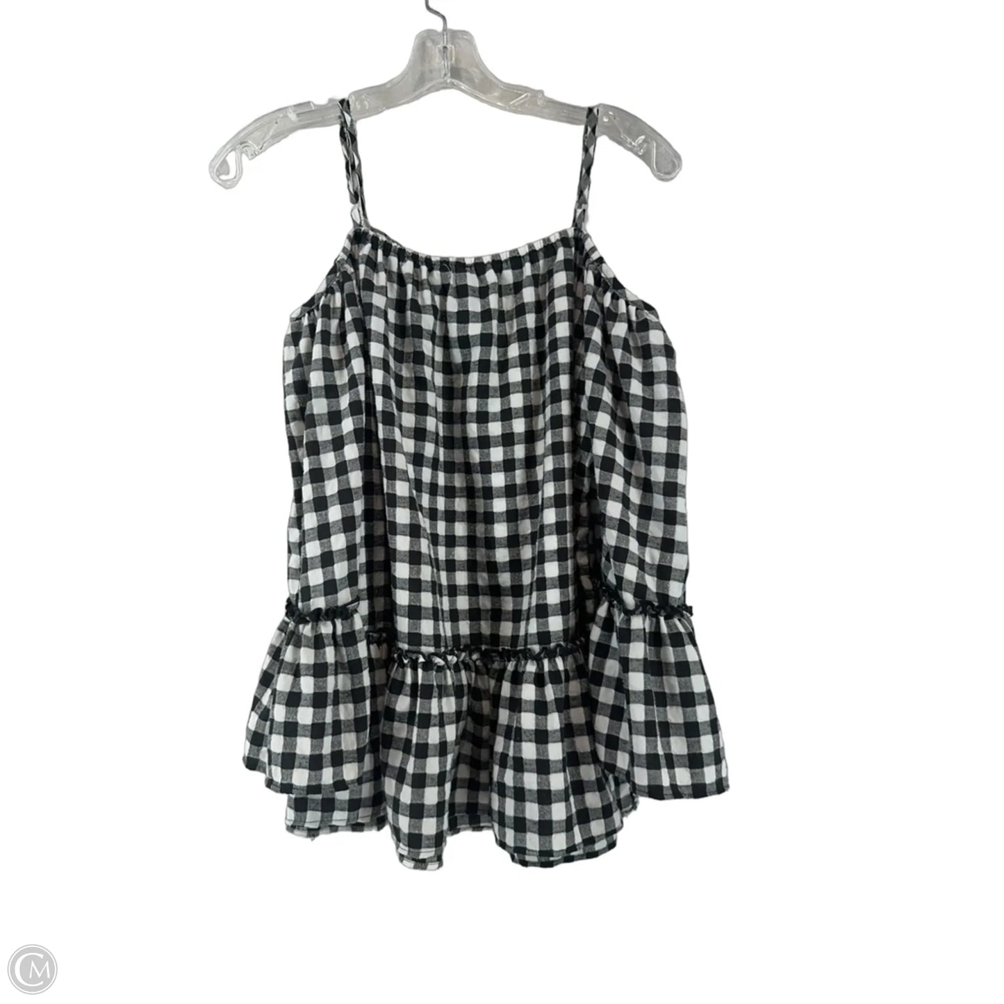 Top Short Sleeve By Clothes Mentor In Blue & White, Size: S