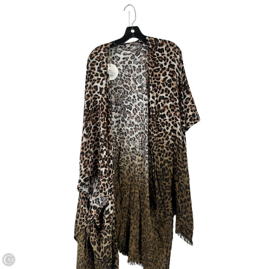 Cardigan By Umgee In Animal Print, Size: Xl